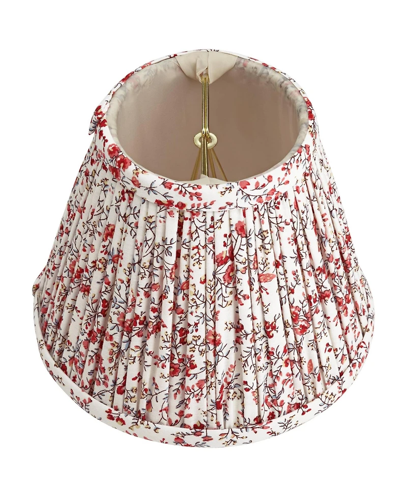Springcrest Nelle 3 1/2" Top " Bottom 5" High 5" Slant Print Lamp Shade Replacement Set of Floral Clip On Candelabra