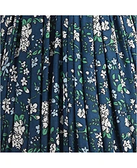 Springcrest 3 1/2" Slant Print Lamp Shade Replacement Set of 6 Navy Blue Floral Clip On Candelabra