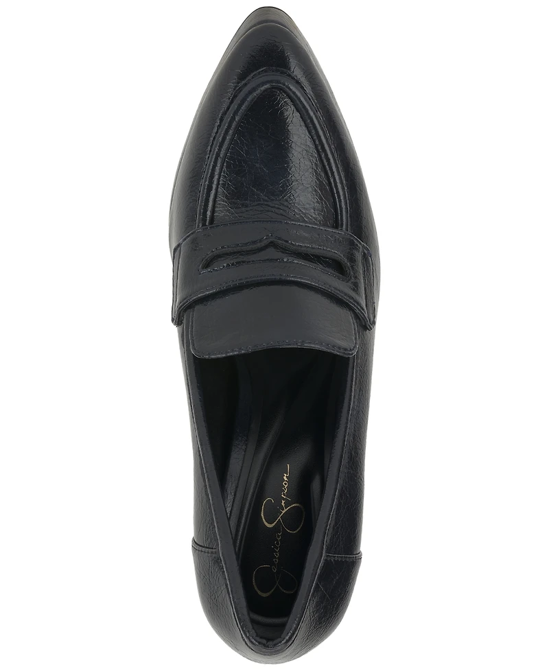 Jessica Simpson Women's Nanelie Pointed Toe High-Heel Platform Loafers