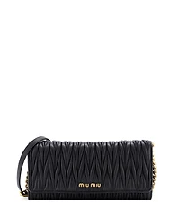 Pre-Owned Miu Miu Small Flap Crossbody Bag Matelasse Leather