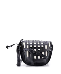Pre-Owned Loewe Small Gate Shoulder Bag Grid Leather