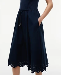 Tommy Hilfiger Women's Broderie Sleeveless Cotton Dress