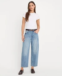 Good American Women's High Rise Barrel Jeans
