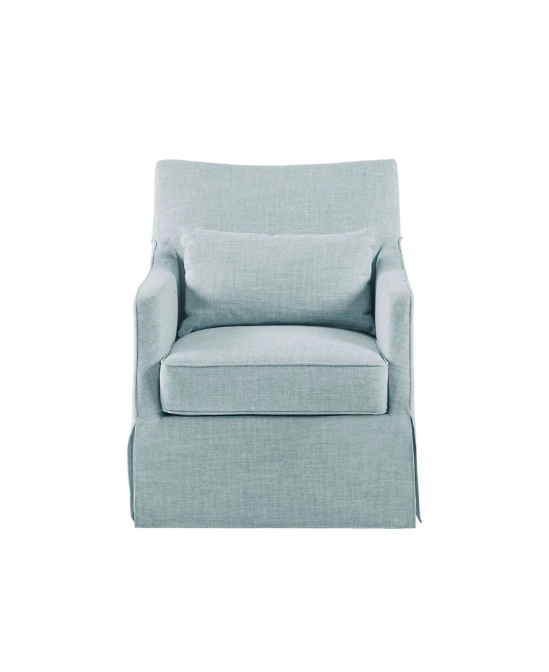 Martha Stewart Collection 28" Fabric London Skirted Swivel Chair