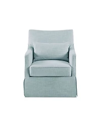 Martha Stewart Collection 28" Fabric London Skirted Swivel Chair