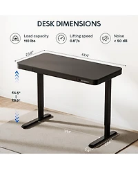FlexiSpot EW2 48"x24" Electric Height-Adjustable Desk with Spacious Drawer - Quick Install