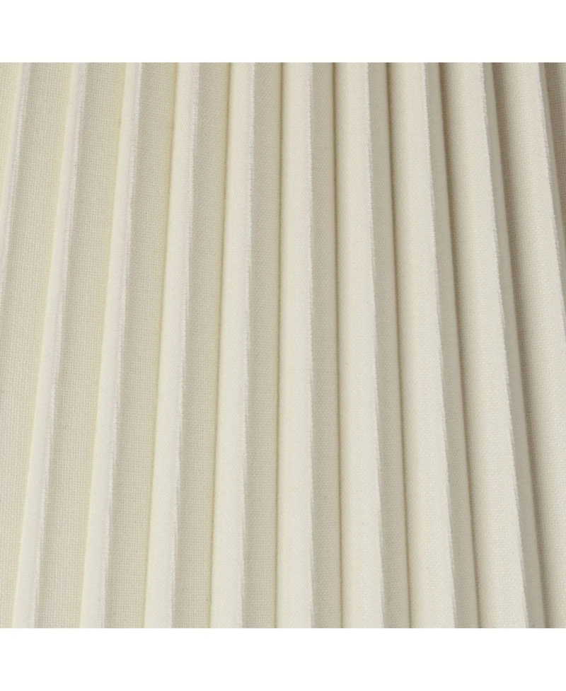 Springcrest Set of 2 Knife Pleat Empire Lamp Shades Large 11" Top x 19" Bottom x 14.25" High Spider Harp and Finial Fitting