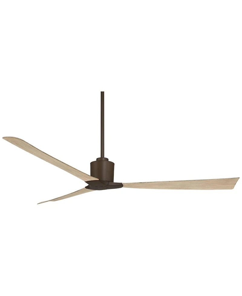 Casa Vieja 60" Lume Oak Damp Ceiling Fan with Remote