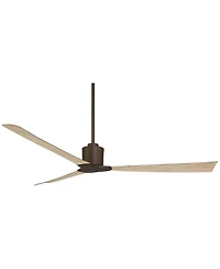 Casa Vieja 60" Lume Oak Damp Ceiling Fan with Remote