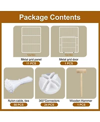 Aronkl Portable Animal Playpen Transparent Plastic Diy Indoor Outdoor for Guinea Pigs Bunny Ferrets