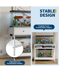 gaomon 40 Gallon Double Aquarium/Reptile Tank Stand with Outlets