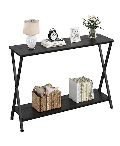 gaomon 2-Tier Narrow Farmhouse Sofa Table