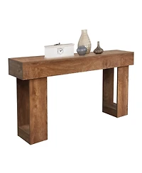 gaomon 63" Wooden Rectangular Console Sofa Table, for Entryway, Living Room, Hallway and Foyer