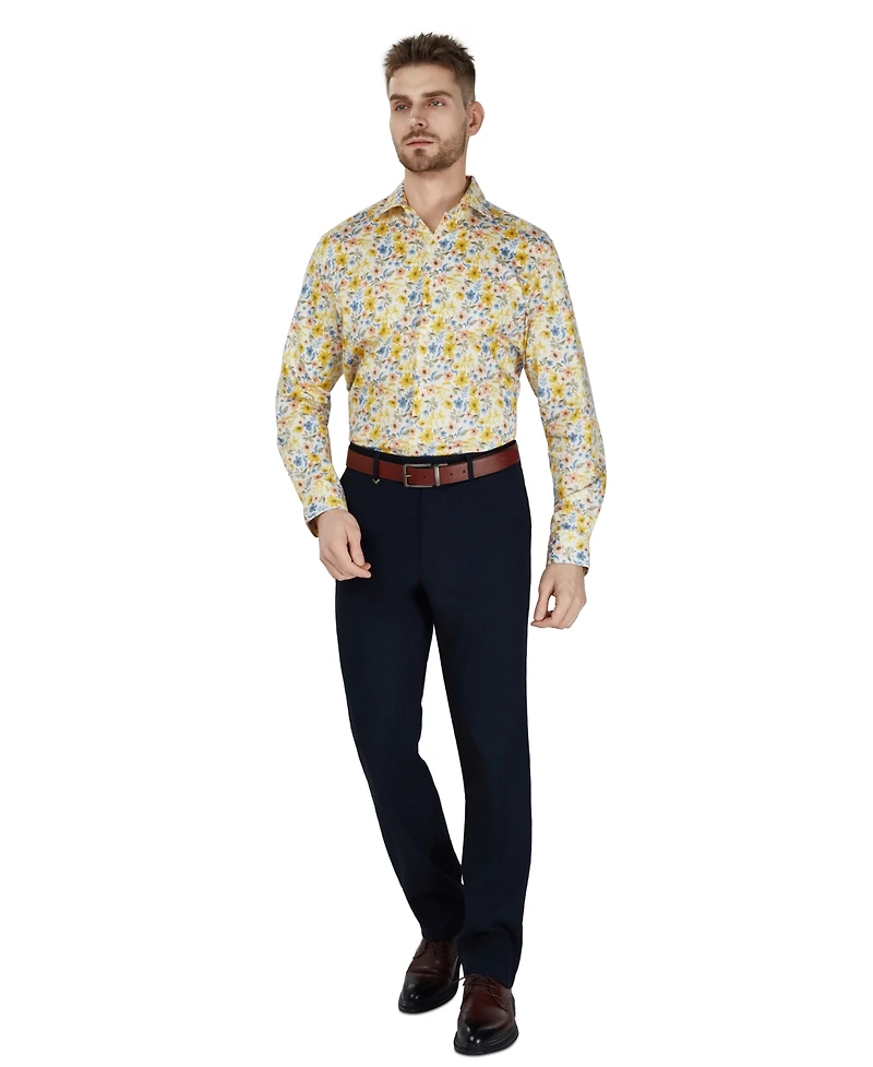 Bar Iii Men's Slim-Fit Floral Printed Dress Shirt, Macy's Exclusive
