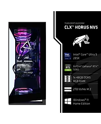 Clx Horus Gaming Pc-Liquid Cooled Intel Core Ultra 9 285K 3.7GHz 24-Core, 48GB DDR5, Rtx 5080 16GB Graphics, 2TB Ssd, WiFi, Windows 11 Home 64-bit