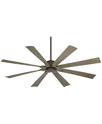 Possini Euro Design 70" Defender Industrial Rustic Indoor Outdoor Ceiling Fan Remote