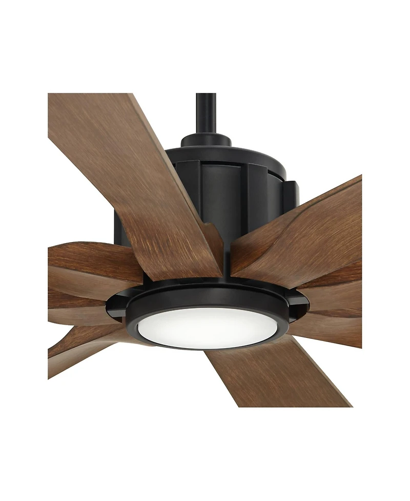 Possini Euro Design 70" Defender Indoor Outdoor Ceiling Fan 8 Blade Led Light Remote Control