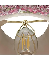 Springcrest Nelle 3 1/2" Top x 6" Bottom x 5" High x 5" Slant Print Lamp Shade Replacement Set of 6 Pleated Clip On Candelabra