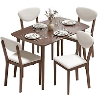 Homcom Dining Table Set for 4, Mid-Century Modern Kitchen and Chairs