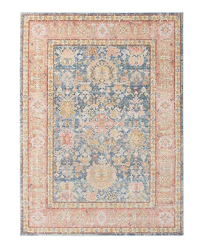Amer Rugs Century Cen-15 Navy/ Pink 5'3" x 7'3" Area Rug