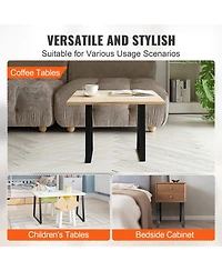 Gouun Trapezoid Steel Table Legs Set of 2, 400 lbs Capacity