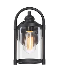 John Timberland Modern Outdoor Wall Light Fixture 10 1/4" Cylindrical Glass for Exterior House Porch Patio Deck Entryway