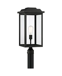 John Timberland Eastcrest Modern Outdoor Post Light Textured 22 1/2" Clear Glass Panels for Exterior Barn Deck House Porch Yard Patio Outside