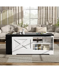 Rainsken Farmhouse Lift Top Coffee Table