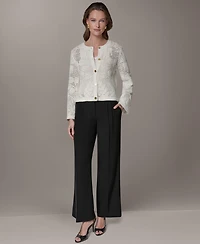 Donna Karan New York Women's Crochet Button-Front Jacket