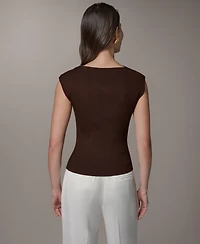 Donna Karan New York Women's Sleeveless Sweater Top