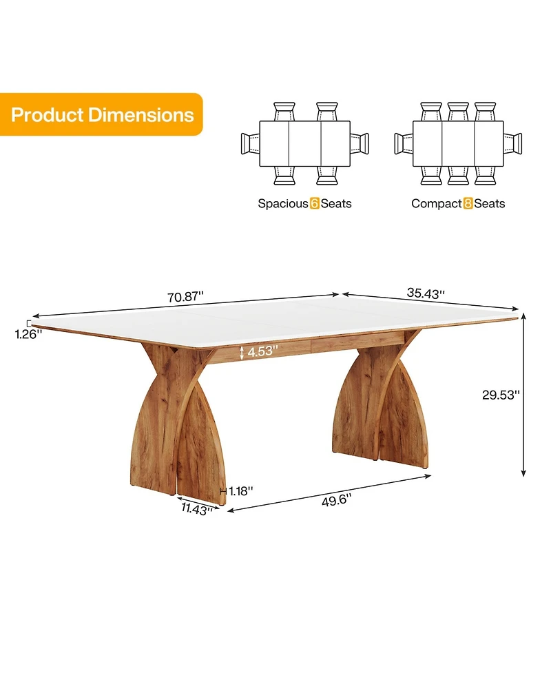 Tribesigns Executive Desk, Large Office Computer Desk with Heavy Duty Legs, Extra Long Desk