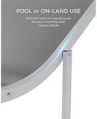 homfan Set of 2 S-Shaped Patio Chaise Lounge Chairs - Aluminum Recliners Quick-Dry Mesh Sun Loungers for Pool, Beach, Garden