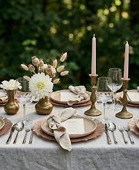 American Atelier Ice Queen Blush Charger Plates, Set of 4