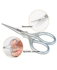 Gnuadz Embroidery Scissors Leather Sheath Sewing Crafting Needlework Diy Tools Dressmaker Cross Knitting Threading Art Work
