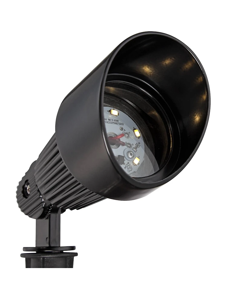 John Timberland Hooded 7 1/2" High Traditional 2 Pack of Outdoor Landscape Spotlights Porch House Led Bulb