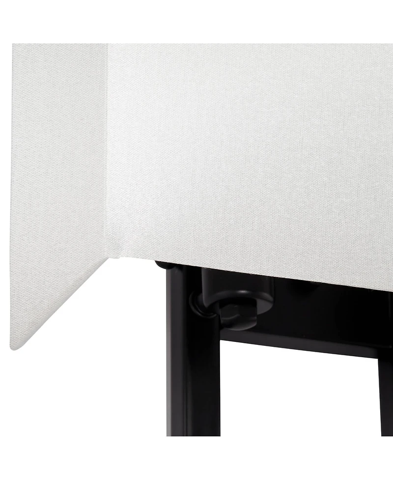 Possini Euro Design Modena Modern Wall Light Sconces Set of 2 Hardwire 9 1/2" Fixture Silvery Faux Silk Shade for Bedroom Reading Living Room