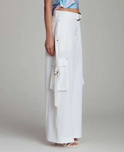 Avec Les Filles Women's Mid-Rise Wide-Leg Pants
