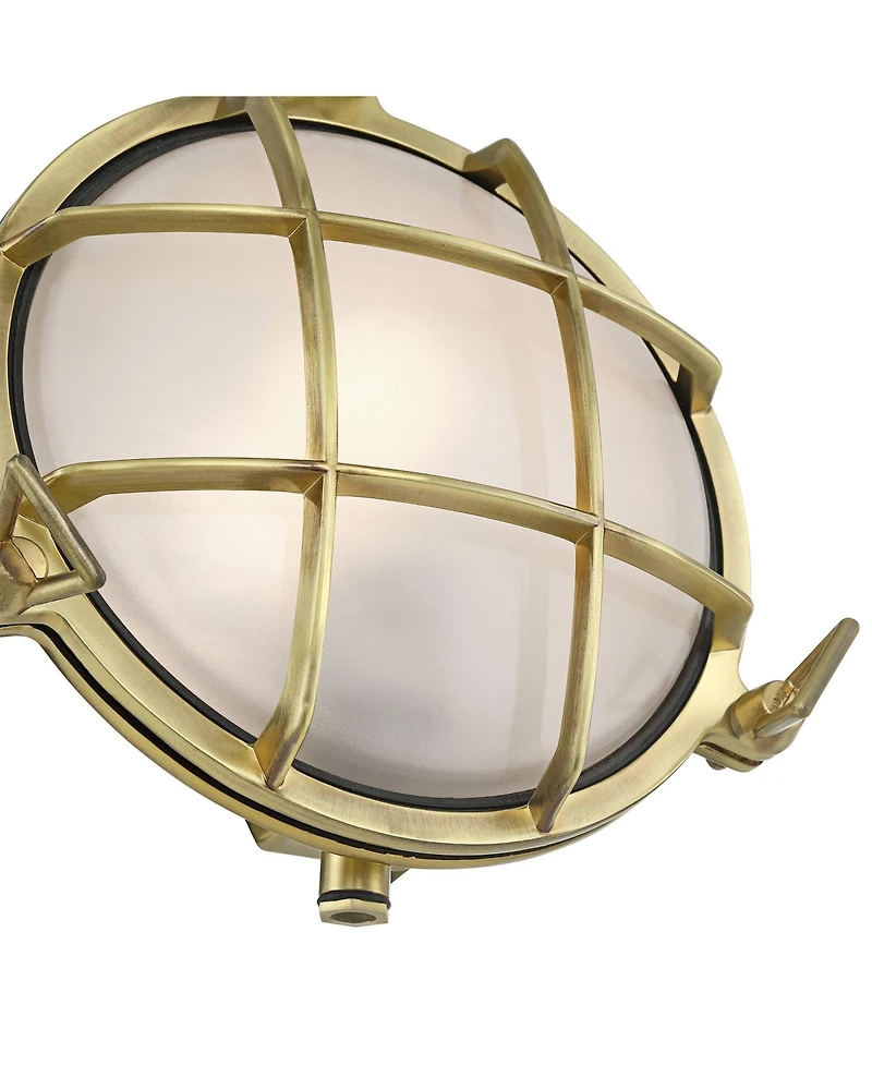 Possini Euro Design Possini Euro Anjali 10"H Bulkhead Outdoor Wall Light Set of 2