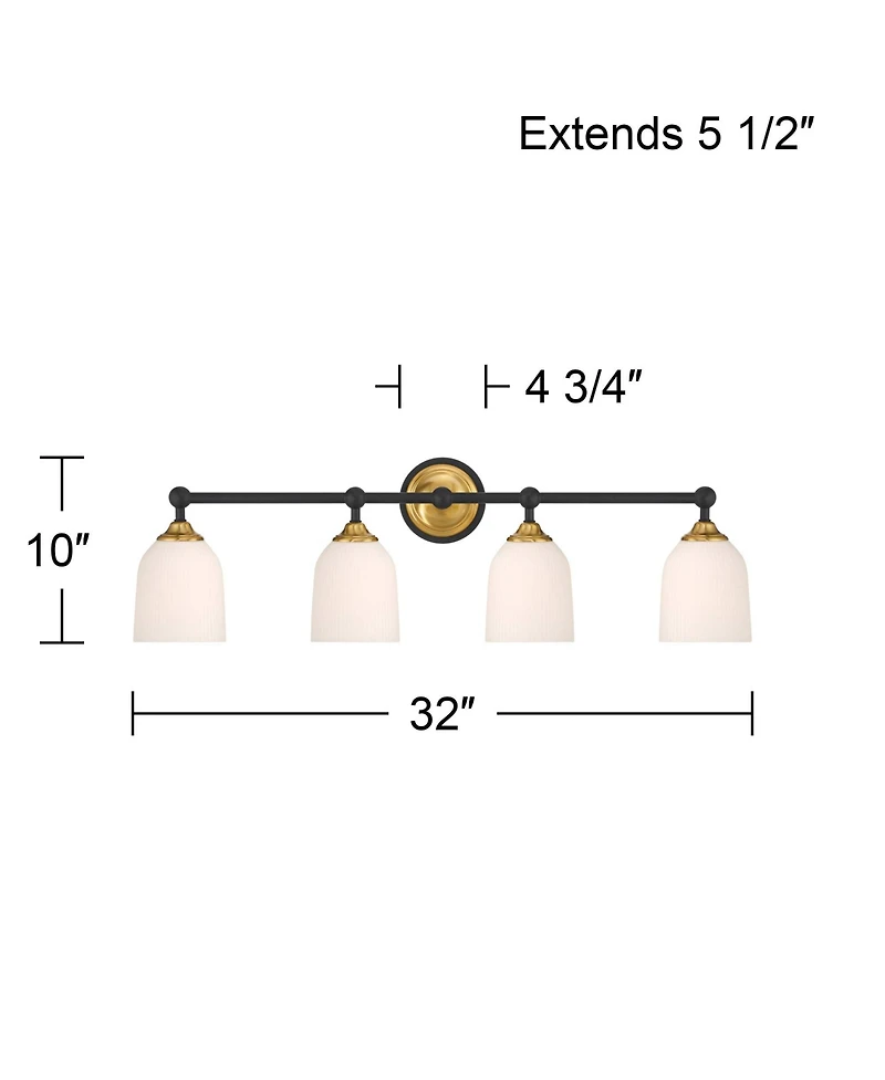 Possini Euro Design Possini Euro Zaragoza 32" Wide 4-Light Bath Light