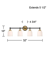 Possini Euro Design Possini Euro Zaragoza 32" Wide 4-Light Bath Light