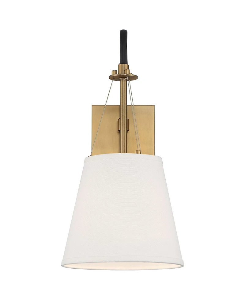 Possini Euro Design Crysta 16 3/4" High Modern Wall Sconce Light Lamp Fixture Mount Set of 2 Bedroom Hardwired Warm Brass