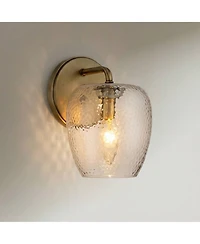 Possini Euro Design Possini Euro Mabel 8" High Aged Brass Water Glass Wall Sconce