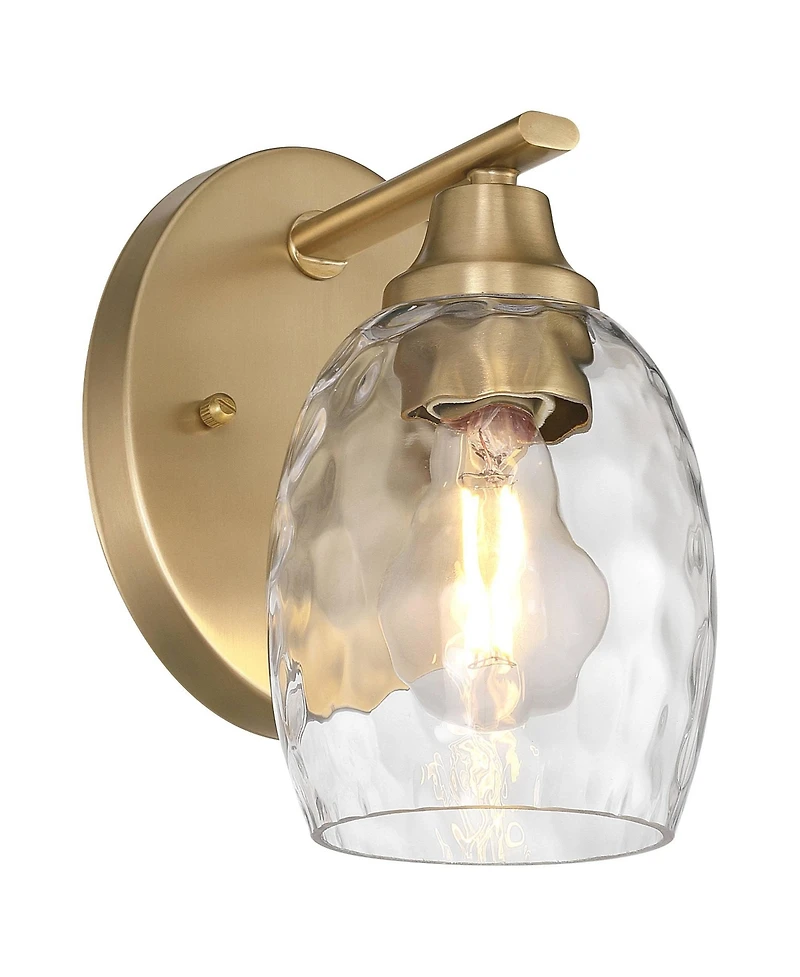 Possini Euro Design Possini Euro Stellan 8 1/2" High Satin Brass Water Glass Wall Sconce