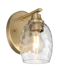 Possini Euro Design Possini Euro Stellan 8 1/2" High Satin Brass Water Glass Wall Sconce