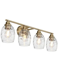 Possini Euro Design Possini Euro Stellan 30 1/2"W Satin Brass 4-Light Bath Vanity Light