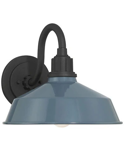 Franklin Iron Works Franklin Iron Arnett 10 1/2" High Denim Blue Outdoor Barn Wall Light