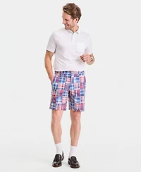 Club Room Men's Regular-Fit Madras Plaid Patchwork 9" Shorts, Exclusively at Macy's - Piece Block Yd
