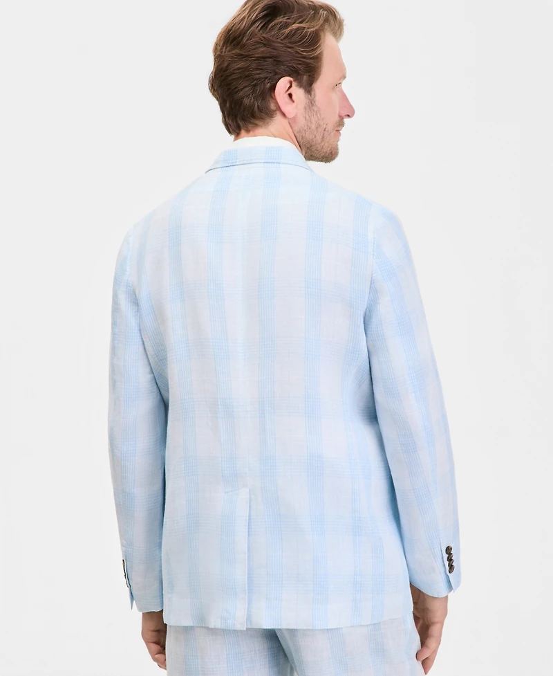 Club Room Men's Plaid Linen Blazer, Macy's Exclusive - Jacket Soft Yd