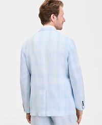 Club Room Men's Plaid Linen Blazer, Macy's Exclusive - Jacket Soft Yd