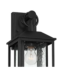 John Timberland Franklin Iron Works Califa Mission Outdoor Wall Light Fixture Metal 15 1/4" Clear Seedy Glass